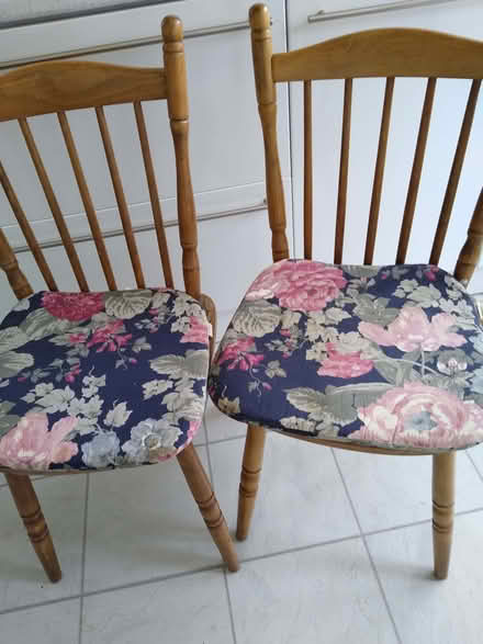 Photo of free Two kitchen chairs (Houghton on the Hill LE7) #1