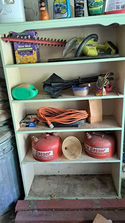 Photo of free Wooden cabinet/shelving (just NE of I55 and Lemont Rd) #1