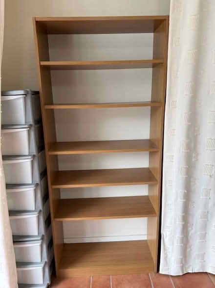Photo of free Wooden shelving unit (Teignmouth) #1