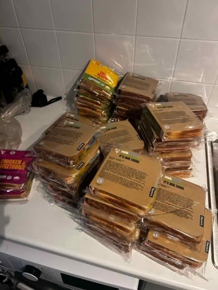 Photo of free 15 x Double ham sandwiches (Home CV34) #2