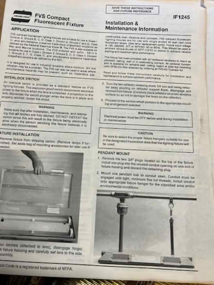 Photo of free New Florescent Light Fixture (Rochester Airport Area) #2