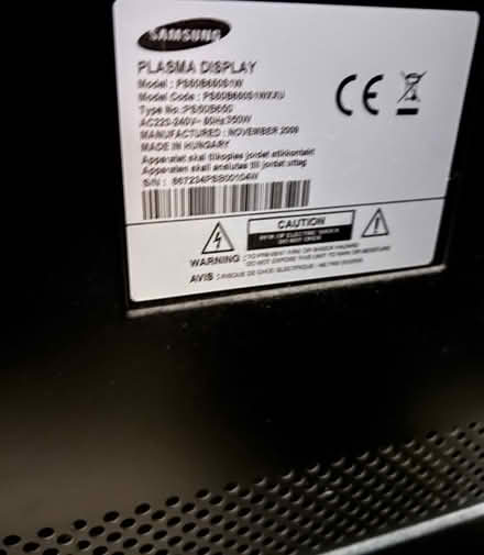 Photo of free 50 inch Samsung Plasma TV (Blairdaff AB51) #2