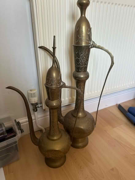 Photo of free Antique brass kettles Indian (L4 - Walton - Liverpool) #1