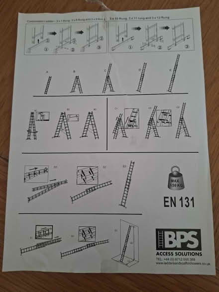 Photo of free 3 x 12 rung combination ladder (East Acton W3) #2