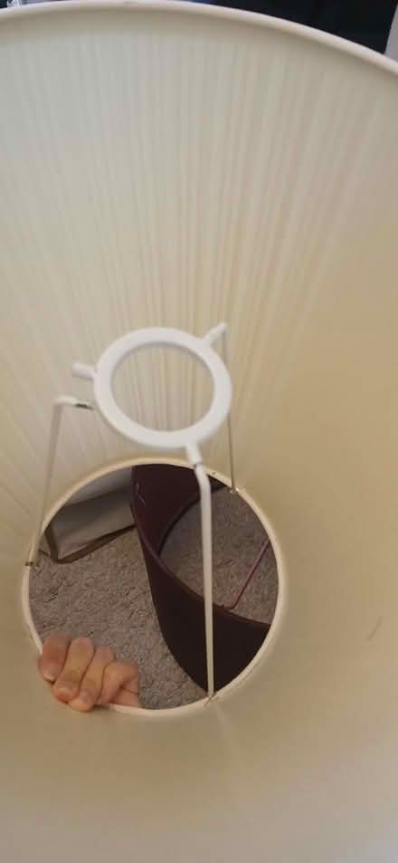 Photo of free Large cream pleated lampshade (CT11) #3