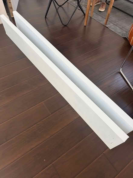 Photo of free 4 long Ikea Lack shelves (Wolfe and Evelyn) #1