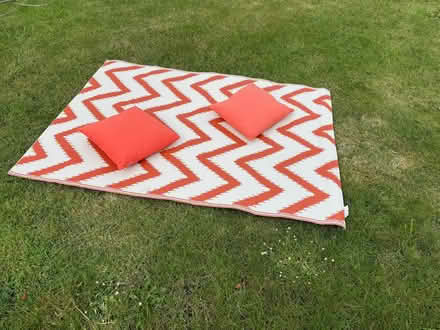 Photo of free Outdoor rug and cushions (Dean Court OX2) #1