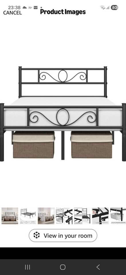 Photo of Metal Double Bed Frame (Hillsborough S6) #1