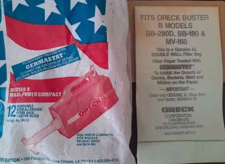 Photo of free Bags for Oreck Compact Vacuum (East San Rafael) #1