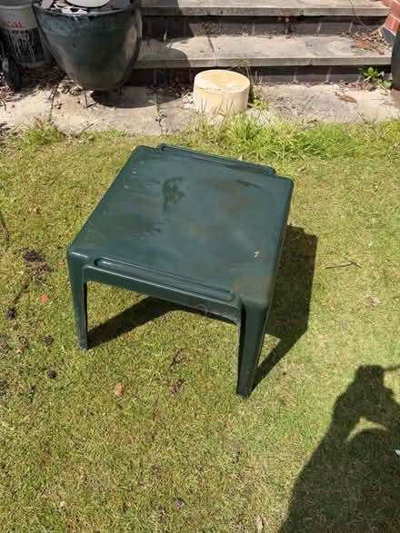 Photo of free Green plastic outdoor coffee tables (Papplewick CP NG15) #2