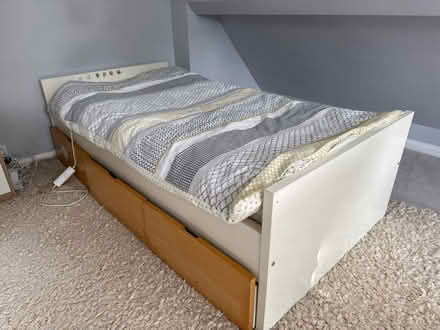 Photo of free Single bed frame. Storage 3 drawers (W13) #1