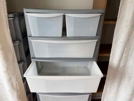 Photo of free 2 x Plastic shelving on wheels (Teignmouth) #2