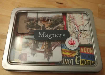 Photo of free Small tin of London magnets (Greenbank and Hunt Club) #1
