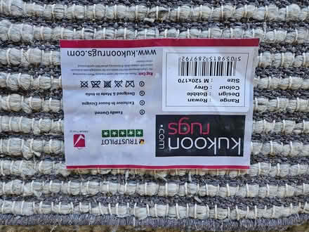 Photo of free Kukoon wool blend Scandi style rug grey 120-170cm (Stoke Newington N16) #1