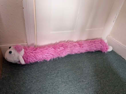 Photo of free Bright pink cartoon sheep draught excluder (Kendal LA9) #1
