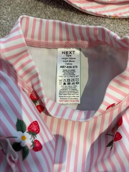 Photo of free Long Sleeve Children’s Swim Suit With Hat Age 7 Years (Goodnestone ME13) #2