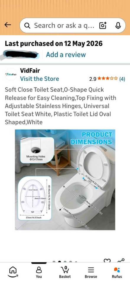 Photo of free Toilet seat (unused) (Stoneycroft) #2