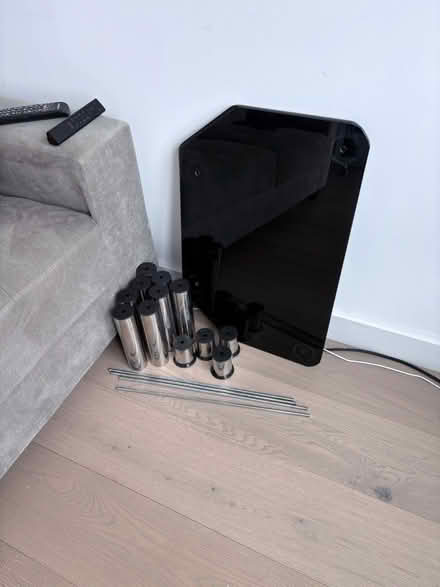 Photo of free Black Glass and metal Tv Stand (Archway N19) #4