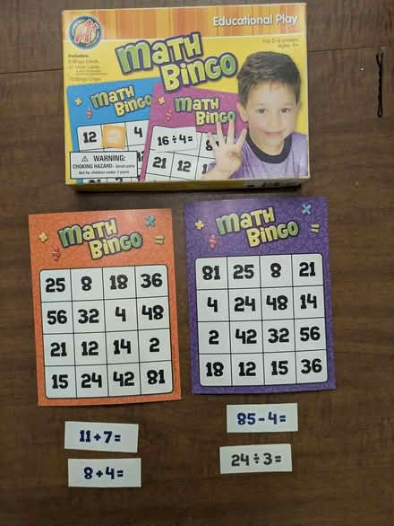 Photo of free Math Bingo game (East Somerville) #1