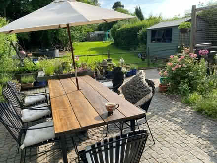 Photo of free 2 x metal outdoor table frames (Send/Ripley GU23) #2