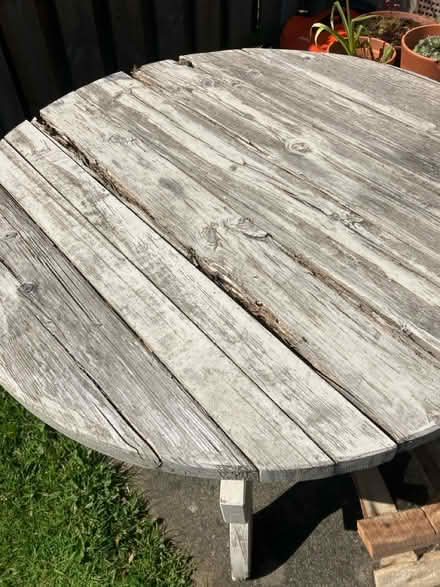 Photo of free Wooden garden table (EH10 7BY) #2