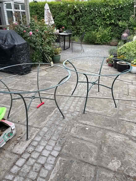 Photo of free 2 x metal outdoor table frames (Send/Ripley GU23) #3