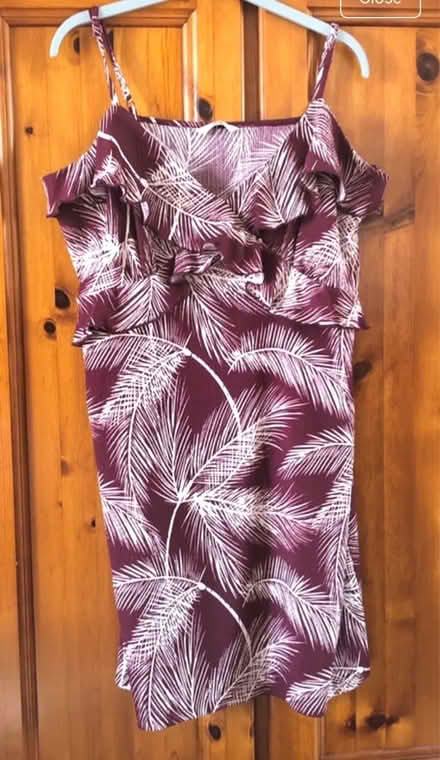 Photo of free Maroon & white strappy sun dress, size UK 18. (Great Harwood BB6) #1