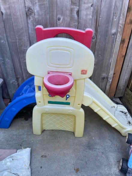 Photo of free Kids backyard slide with hoop (East Petaluma) #1