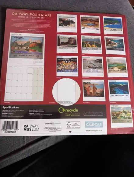 Photo of free Railway poster art calendar 2021 (Bournemouth BH9) #2