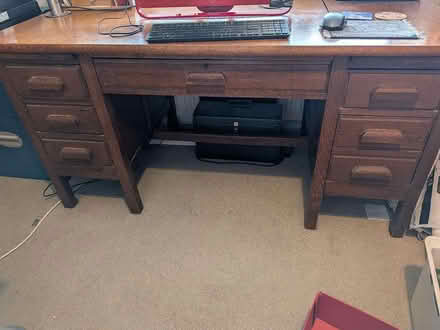 Photo of free Large wooden desk (Shirehampton, BS11) #1