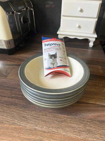 Photo of free Cat bowls and flea tick prevention (Abraham Heights LA1) #1