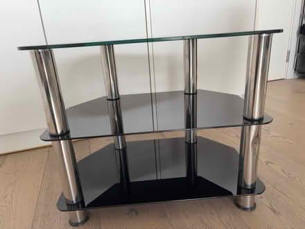 Photo of free Black Glass and metal Tv Stand (Archway N19) #3