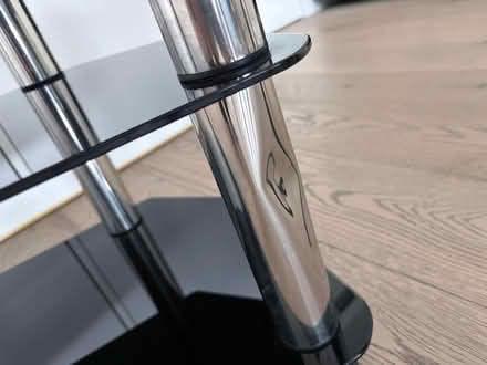 Photo of free Black Glass and metal Tv Stand (Archway N19) #2