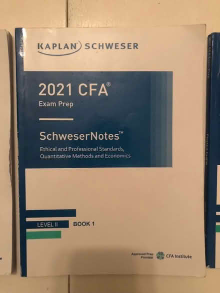 Photo of free 3x CFA books Kaplan Schweser 2021 (E1 east) #3