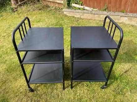 Photo of free Black metal bedside tables (Brentry, BS10) #3