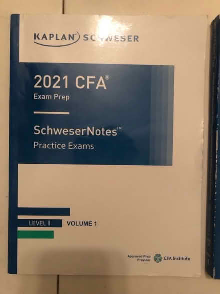 Photo of free 3x CFA books Kaplan Schweser 2021 (E1 east) #4