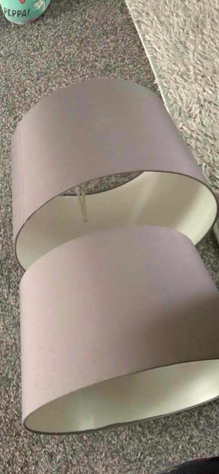 Photo of free 2 x grey lamp shades (Shardend B34) #1