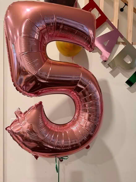 Photo of free Large number 5 balloon (Mt. Pleasant) #1