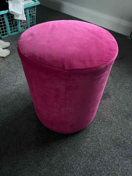 Photo of free Pink velvet stool (Rathfarnham) #2