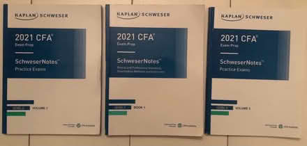 Photo of free 3x CFA books Kaplan Schweser 2021 (E1 east) #1