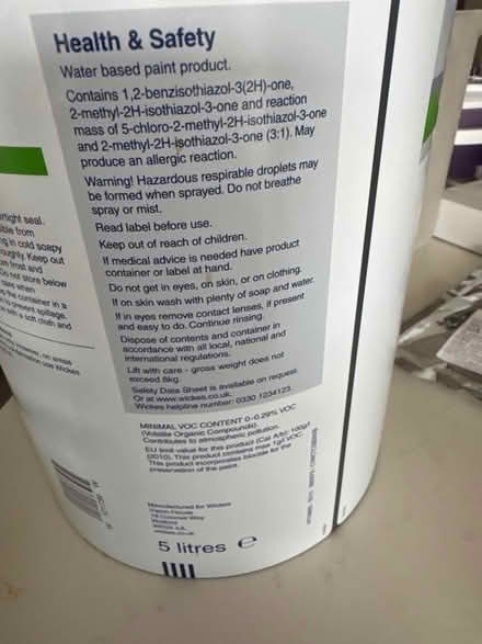 Photo of free 5l can of Wickes Trade Contract White Silk Emulsion (Kimpton SG4) #2