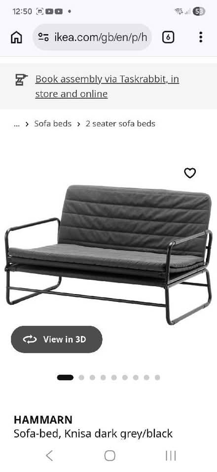 Photo of free IKEA grey sofa bed (Lowdham NG14) #1