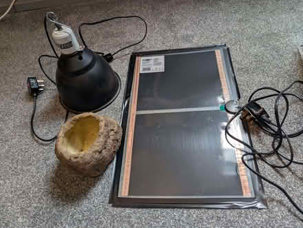 Photo of free Reptile heat mat, light dome and dish (The Highlands TN39) #1