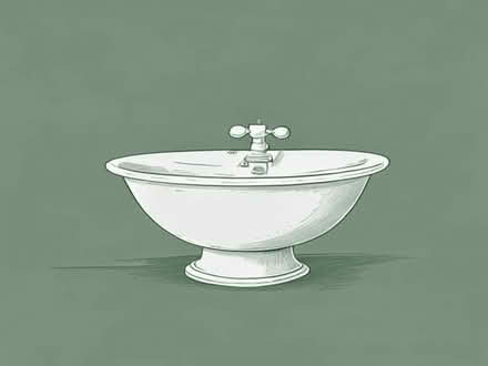 Photo of free White antique large sink and pedastal (Seaford BN25) #1