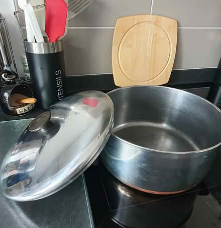 Photo of free 9" (220cm) stainless steel pan (Bolton le Sands, LA5) #2