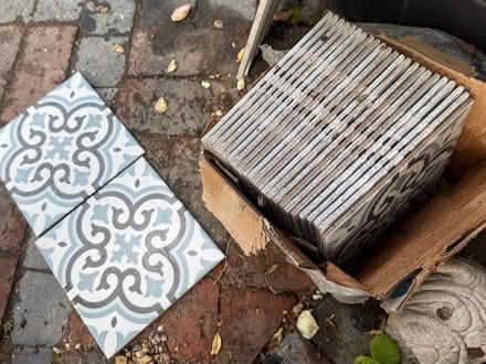 Photo of free One box 25x geometric tiles 20x20cm (Richmond TW10) #1