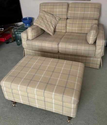 Photo of free two sofas with matching ottoman footstool (Burbage SK17) #1