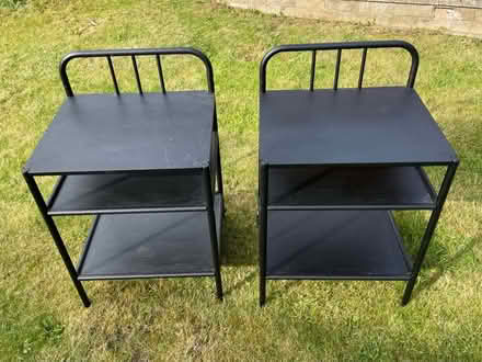 Photo of free Black metal bedside tables (Brentry, BS10) #1