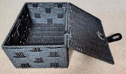 Photo of free Small, black wicker basket (The Sixth Form College, Farnborough GU14) #3