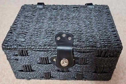 Photo of free Small, black wicker basket (The Sixth Form College, Farnborough GU14) #1